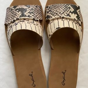 Qupid slide on shoes